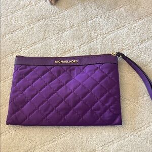 Michael Kors Violet Quilted Wristlet